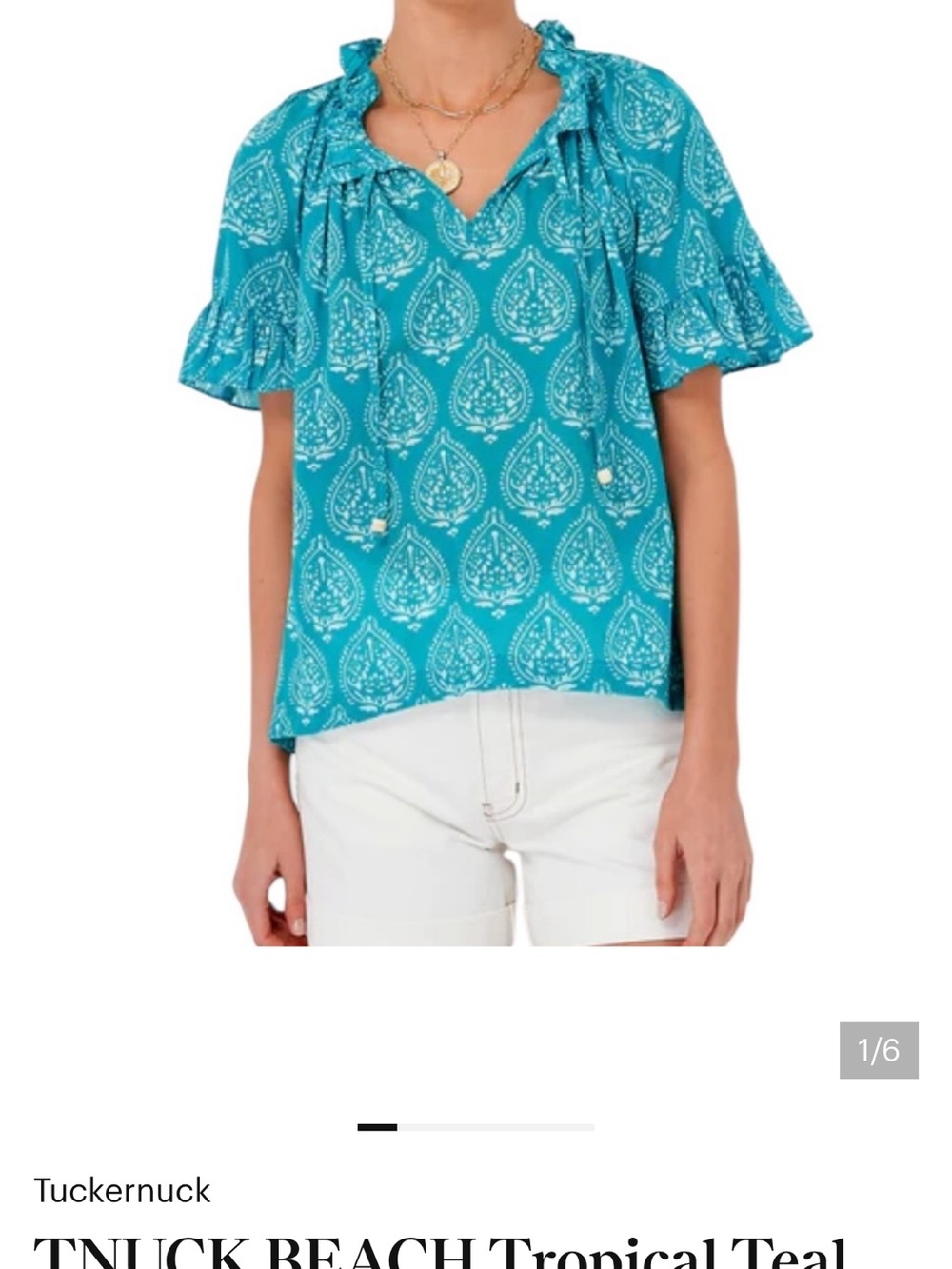 Tuckernuck Teal lantern Small  Blouse